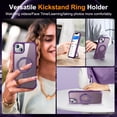 thumbnail image 5 of Allytechgroup iPhone 14 Plus Magnetic Case with Rotating Stand, Multi Angle Viewing Stand Anti-Scratch Compatible with Magsafe & Car Mount Phone Case for Apple iPhone 14 Plus, Purple, 5 of 7