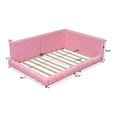 thumbnail image 5 of Triple Tree Full Size Teddy Platform Bed with USB Ports, Pink, 5 of 9