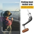 thumbnail image 4 of Wood Knob Metal Spinning Reel Handle Replacement for LINNHUE 1000-4000, 4 of 9