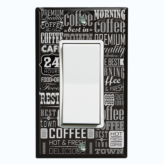 Metal Light Switch Plate Cover Cafe Diner Coffee Sign COF020