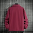 thumbnail image 4 of Maoxin Jackets for Men Casual Loose Fitting Workwear Long Sleeved Hooded Jacket Red 5XL, 4 of 7