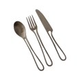 thumbnail image 3 of Techinal Spoon Fork Knife Stainless Steel Cutlery Reusable Flatware Set Polished with Round Edge Kitchen Utensil Tableware Set, 3 of 19