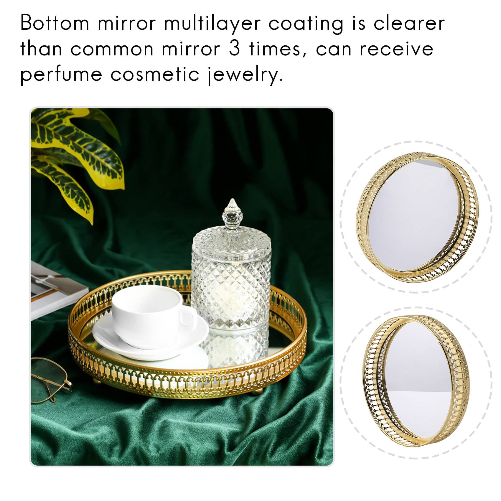 Hipiwe Boîte à Bijoux En Cristal Avec Couvercle En Verre, Petite Boîte à Bijoux En Miroir, Boîte De Rangement Pour Bagues, Boucles D'oreilles, Colliers, Boîte Cadeau Souvenir Pour Décoration De