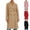 Black, variant on Women's Winter Coat Elegant Notched Lapel Double Breasted Trench Coat Red L