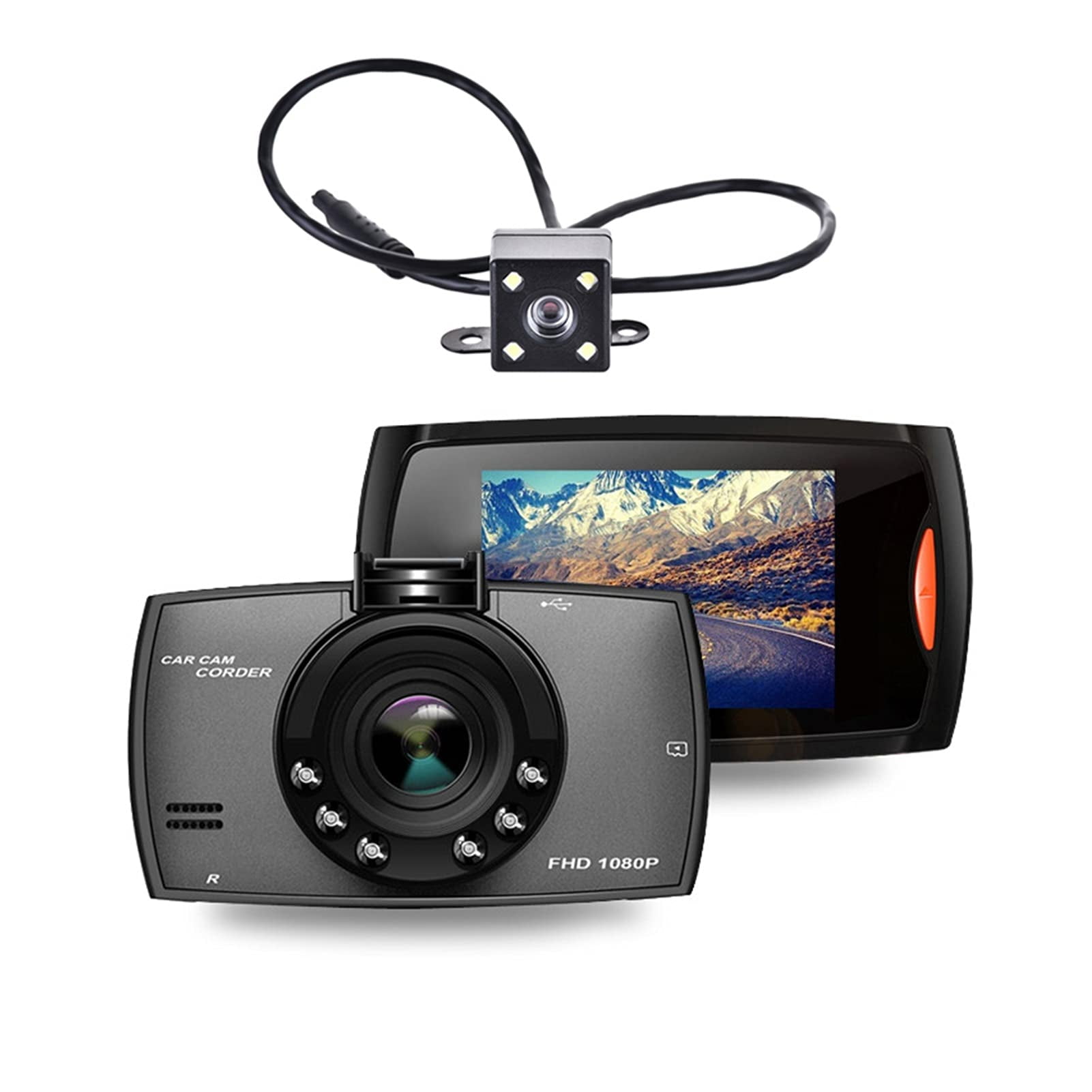 Dash Cam 2.4" LCD Car DVR Driving Recorder Camera Full HD 1080P Vehicle Video US 