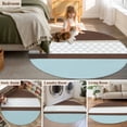 thumbnail image 5 of Round Rugs 3Ft, Blue Brown Morocco Round Area Rug Washable Indoor Throw Carpet, Geometric Stripes Aqua Stitching Small Non Slip Circle Rug for Bedroom Living Room Home Decor Aesthetic, 5 of 8
