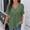 Green, variant on Women's Summer Lace Trim Button V Neck Short Sleeve Top, Slim Fit Casual Lightweight Elegant Blouse Tee Green XL