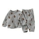 thumbnail image 1 of Odeerbi 3M-2Y Niños Niñas Pijama Suave Manga Larga Tops Pantalones Conjunto Suave Impreso Ropa de Dormir Invierno Básico Dos-Pijamas de Dos Piezas, 1 of 4