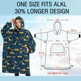 thumbnail image 4 of Oversized Wearable Blanket Hoodie,Cartoon Construction Vehicles Barriers Sherpa Blanket Hoodie with Super Pockets,Super Warm Fuzzy Pullover for Women & Men, 4 of 6