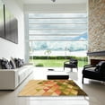 thumbnail image 6 of Ahgly Company Indoor Square Patterned Yellow Orange Area Rugs, 5' Square, 6 of 6