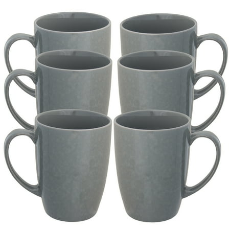Porcelain Egg Cup Set - Fuse (6 Pack) Porcelain Coffee Mug With Handles Set Glazed Ceramic Mug 15oz Reusable Hot Cocoa Tea Cup