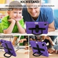 thumbnail image 6 of Case for iPad Pro 11 inch Case M5 2025/ M4 2024 with Shoulder Strap, Shockproof Handle Kickstand, Purple, 6 of 7