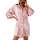 thumbnail image 5 of Sunloudy - Camisón de dormir de color sólido para mujer, camisón suelto de media manga con un solo pecho para uso en el hogar Sunloudy  S M L XL, 5 of 9