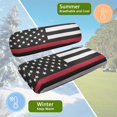 thumbnail image 5 of HUIACONG Thin Red Line American Flag Pattern Universal Fit Golf Cart Seat Covers 2 Pack for Club Car Precedent EZGO TXT/RXV, Breathable Easy to Clean Golf Cart Seat Cover, 5 of 7