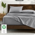 thumbnail image 4 of Bare Home Sateen Weave Pillowcase Set - 400 Thread Count - 100% Organic Cotton - King, Light Gray, 2-Pieces, 4 of 5