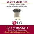 thumbnail image 4 of LG 4681EA2001T Genuine OEM Drain Pump Assembly for LG Washing Machines, 4 of 4