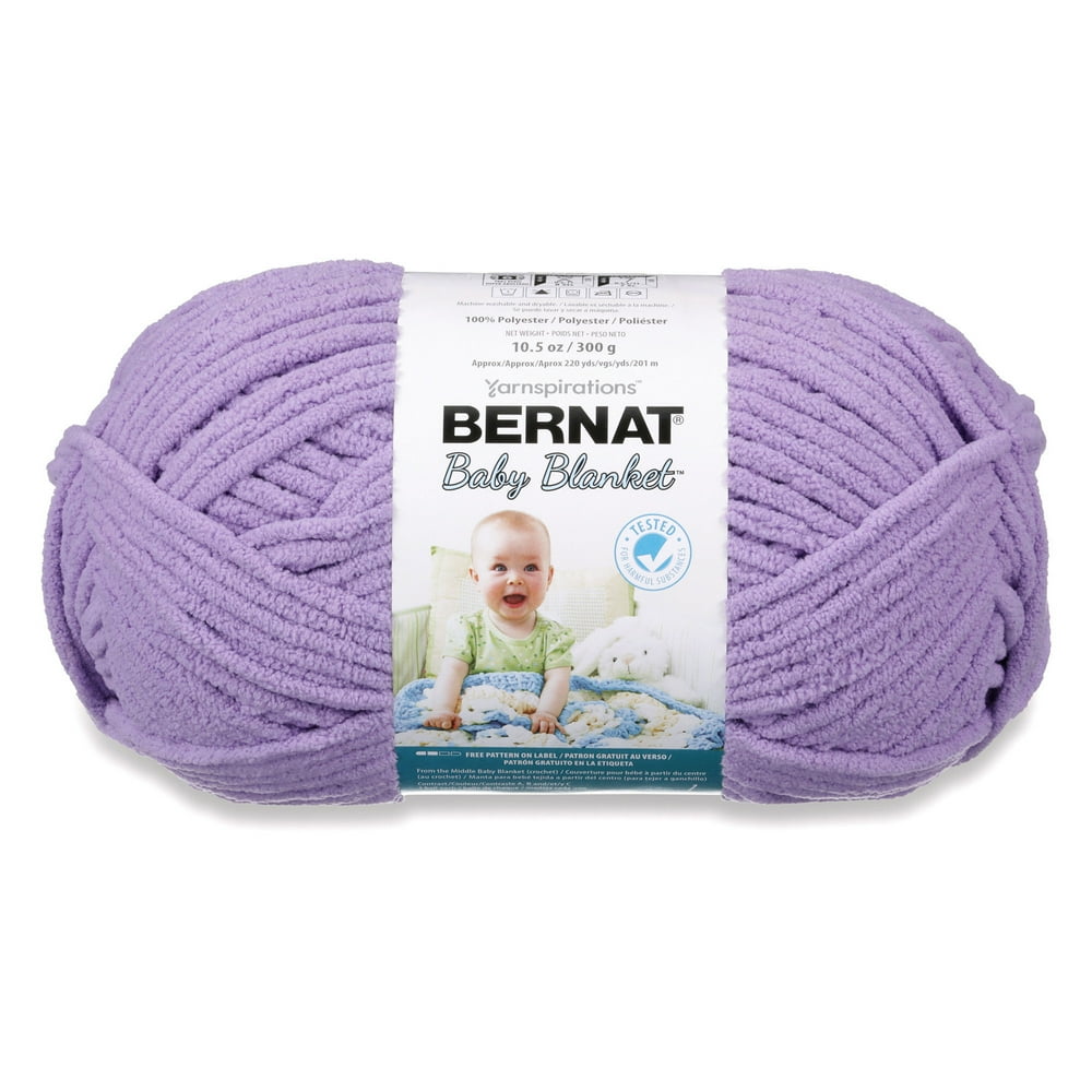 Bernat Baby Blanket Yarn, (300g/10.5oz), Baby Lilac