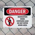 thumbnail image 5 of (2 Pack) Renovation Work Contains Lead Do Not Enter OSHA Danger Sign 18 Inch X 12 Inch Plastic Sign, Weather Resistant, UV Protected for Workplace, Business, and Construction Site, Made in the USA, 5 of 8