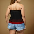 thumbnail image 2 of Jalioing Women's Plus Size Tube Tops Summer Fashion Strapless Bandeau Loose Sleeveless Tunic Shirt, 2 of 6