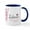 White/Navy Inside, variant on CafePress - Pink Zebra Mug - 11 oz Ceramic Mug - Novelty Coffee Tea Cup