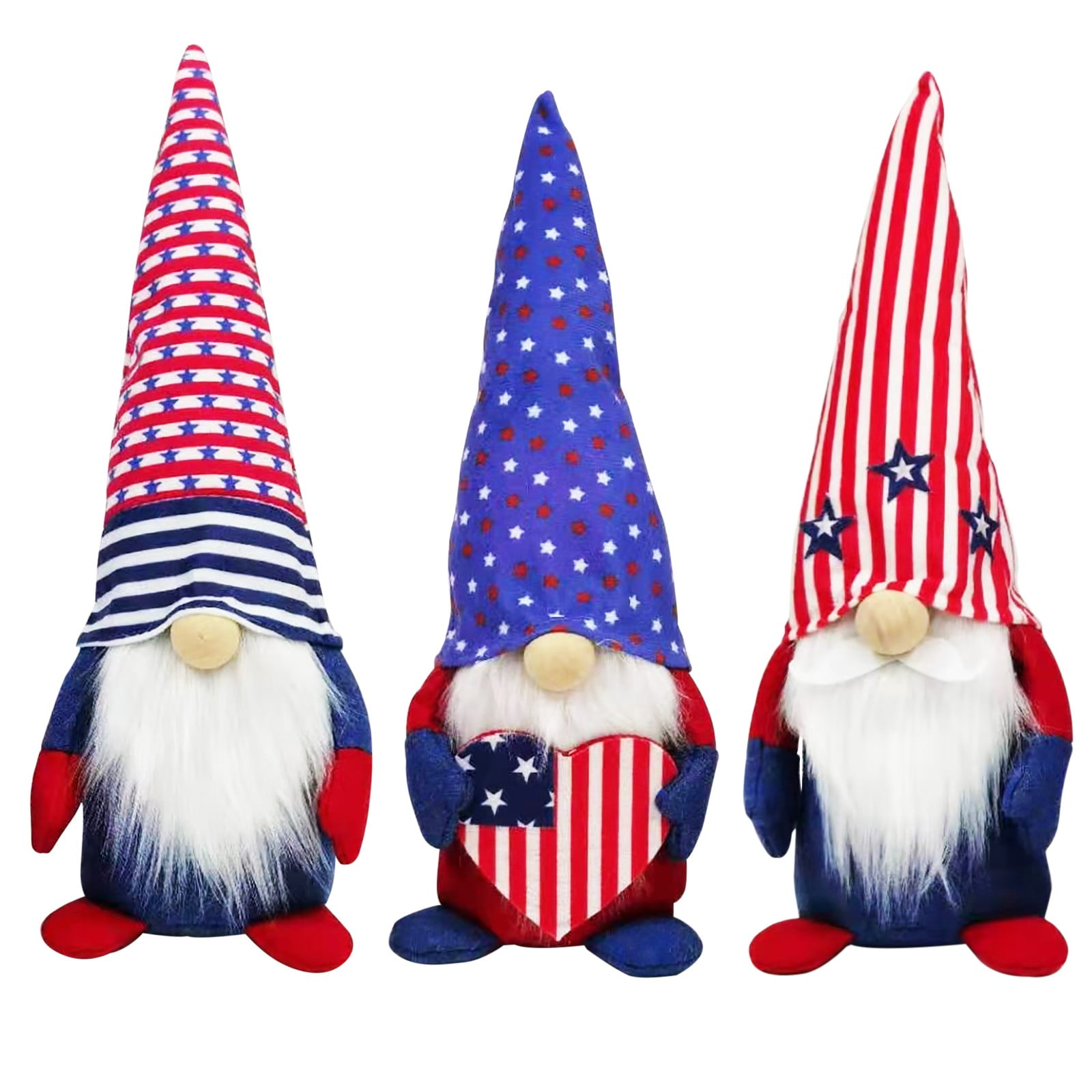 4th of July Patriotic Gnome Plush Elf Decorations Handmade Gnomes Plush ...