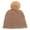 Coffee, variant on KkSLirnhs Girls Boys Kids Winter Hat Fleece Beanie Girls Accessories Knit Beanies Cap Winter Warm Beanie Hat Knit Thick Ski Cap with Faux Fur Pompom Cute Green One Size