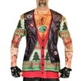 thumbnail image 2 of Faux Real F130931 Xmas Biker Sweater w/ Tattoos Costume-XXL, 2 of 3