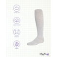 thumbnail image 6 of MeMoi Girls Ultra-Soft Opaque Pima Cotton-Rich Mini-Ribbed Sweater Tights - Girls - Female, 6, Light Gray, 6 of 12