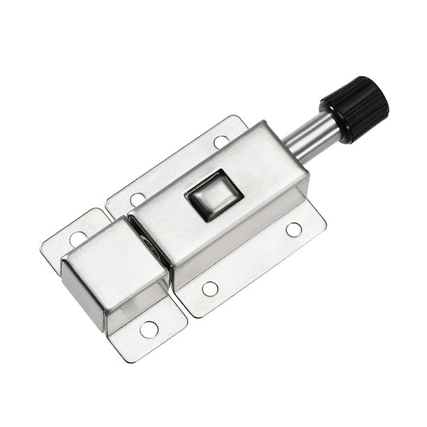 Door Barrel Bolt Stainless Steel Security Push Button Spring Loaded