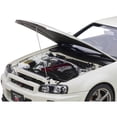 thumbnail image 3 of Nissan Skyline GT-R (R34) V-Spec II RHD (Right Hand Drive) White Pearl 1/18 Model Car by Autoart, 3 of 4