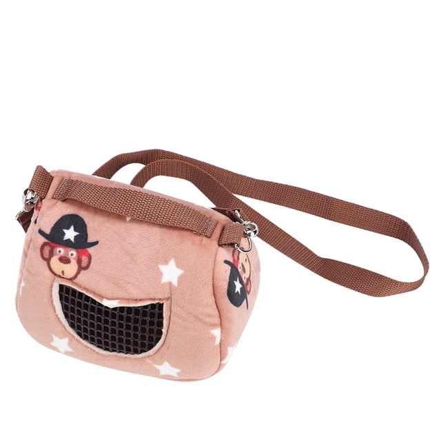 Bolsa para hámster, bolsa de transporte para hámster portátil y transpirable de franela color café, bolsa exterior para mascotas, una experiencia incomparable