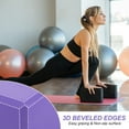 thumbnail image 4 of Unique Bargains 10Pcs Yoga Blocks and 1Pcs Purple Resistance Band Set EVA Foam Non-Slip High-Density Purple, 4 of 7