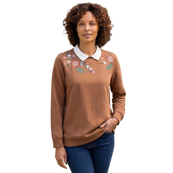 Woman Within Plus Size Layered-Look Sweatshirt