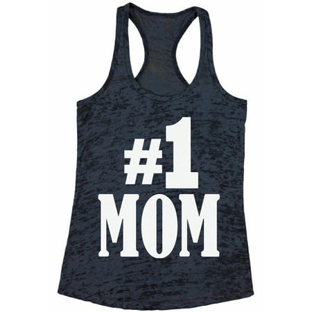 Awkward Styles Women's #1 Mom Graphic Burnout Racerback Tank Tops for Best Mom In The (Best Racer In The World)