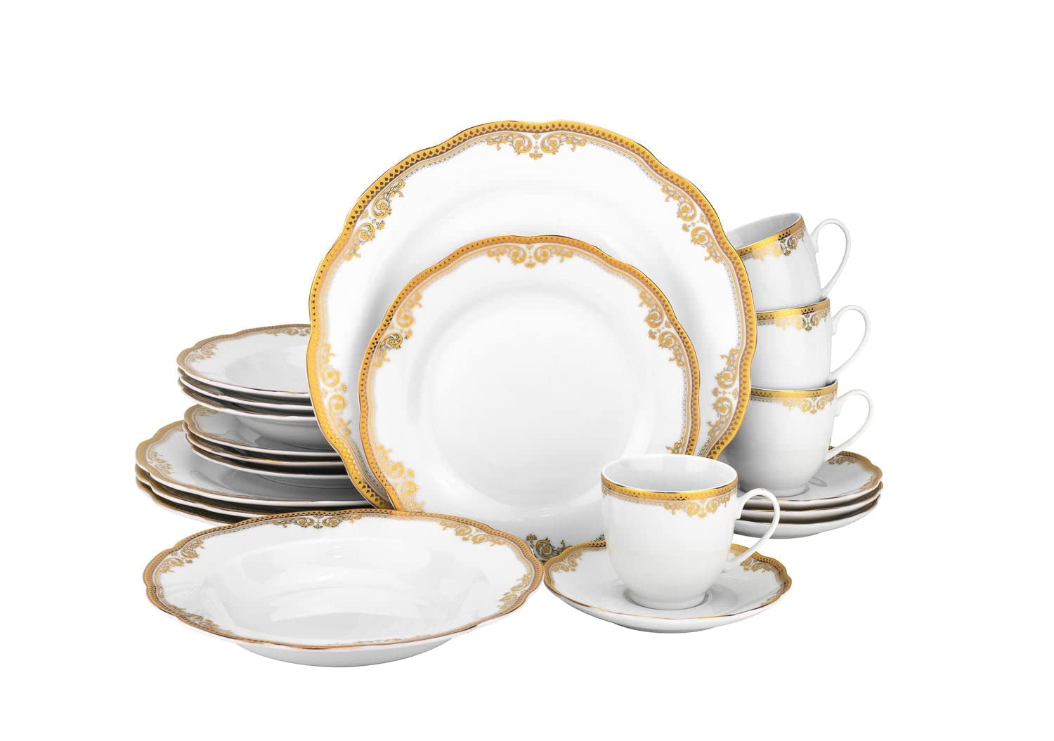 Buy M07022 Luxury Fine Porcelain Royal Dinnerware,porcelain / Ceramic  Golden Rim Dinner Set,exquisite Tableware from Shenzhen Excellence  Industrial Development Co., Ltd., China