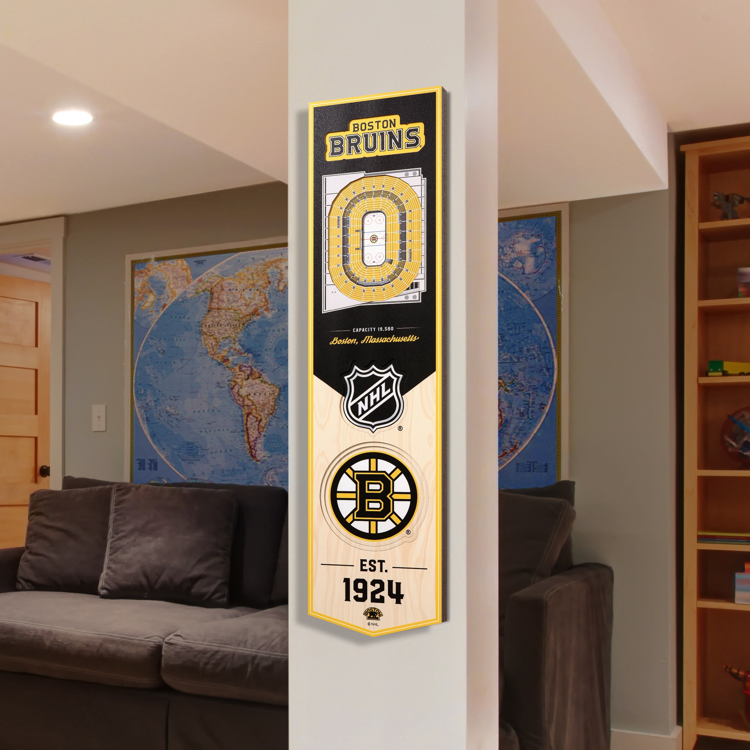 Boston Bruins 8'' x 32'' 3D StadiumView Banner