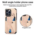 thumbnail image 3 of Card Wallet Holder Phone Case , Phone Stand & Card Holder Magnetic Wallet,compatible with iP14 Pro, 3 of 5