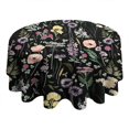 thumbnail image 4 of Pioneer Flower Floral Print Pattern Round Tablecloth 60"x60",Wrinkle Wipeable Table Cloth for Kitchen Dining Room Picnic Patio Party, 4 of 6