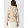 thumbnail image 3 of DARING DIVA Women's Notch Lapel Long Sleeve Elegant Business Jacket S Apricot, 3 of 6