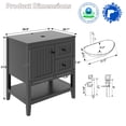 thumbnail image 2 of Eclife 30" Freestanding Bathroom Vanity Set with Vessel Sink, Faucet and Drain, 2 of 10