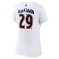 thumbnail image 3 of Women's Fanatics Nathan MacKinnon White Colorado Avalanche Special Edition 2.0 Name & Number V-Neck T-Shirt, 3 of 3