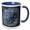 Blue/White, variant on 3drose, Silver Vines, 11oz Two-tone Red Mug