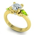 thumbnail image 2 of Diamond-Capitals Bague Luxueuse en Or Jaune Massif 18K avec Diamant Naturel Péridot Rond de 2,50 Carats pour Cadeau de Fiançailles Taille 9.5, 2 of 8
