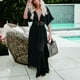 thumbnail image 2 of Cover Ups Para Mujeres Solid Beach Kaftan Long Cover Up Vestido Profundo Con Cuello en V Hollow Out Perspective Vendaje Dress Odeerbi ODB128073, 2 of 9