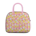 thumbnail image 2 of Lunch Bag Lunch Box for Women Reusable Insulated Lunch Bags,Water-Resistant Tropical Pink and Yellow Pineapples Cooler Lunch Tote Bag, Large Capacity for Work Travel Picnic, 2 of 6