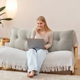 thumbnail image 3 of Lovote Headboard Pillow, Teddy Velvet Fabric, Bed Rest Reading Pillow, Removable & Washable Cover, Daybed Wedge Pillow for Queen Beds, 3 of 9