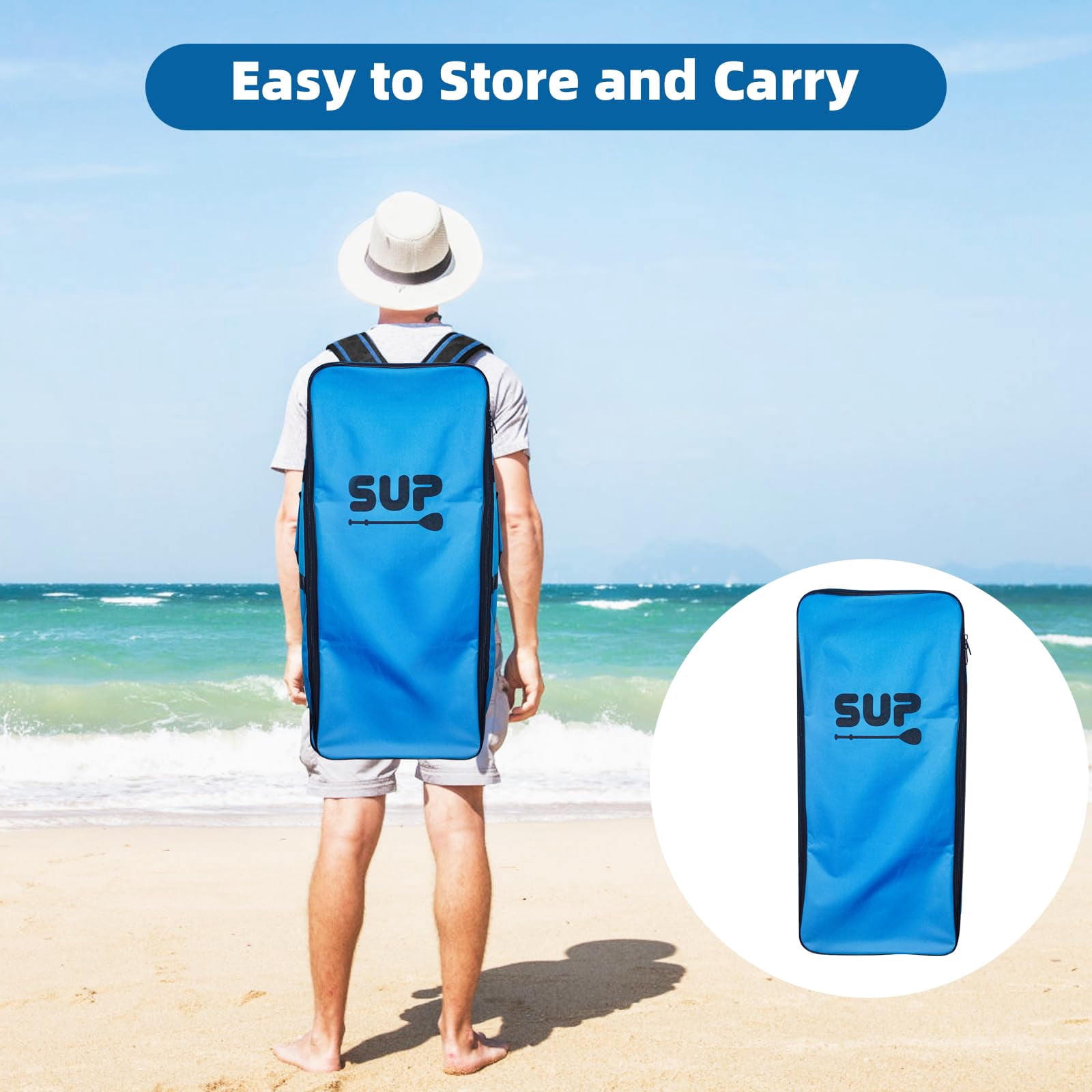 Inflatable Stand Up Paddle Boards, with SUP Paddle Board Accessories, Wide Stable Design, Non-Slip Comfort Deck for Youth & Adults