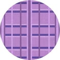 thumbnail image 1 of Ahgly Company Indoor Round Patterned Violet Purple Area Rugs, 5' Round, 1 of 6