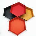 thumbnail image 2 of pitrice Square/Hexagonal Tray Bar Nightclub Game Board Folding PU Leather Plate Desktop Storage Box, 2 of 8