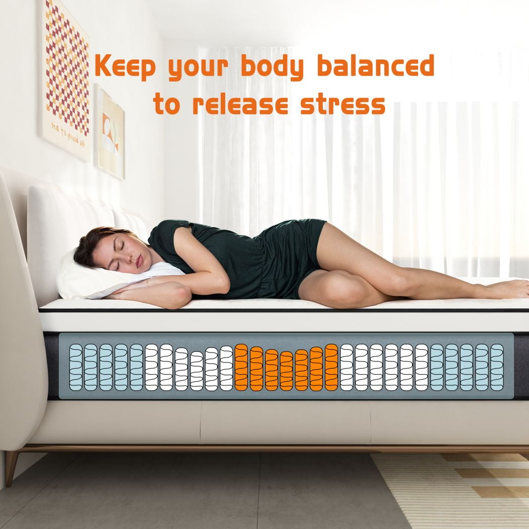 lemontalking 12" King Mattress Gel Memory Foam Spring Hybrid Mattress in a Box